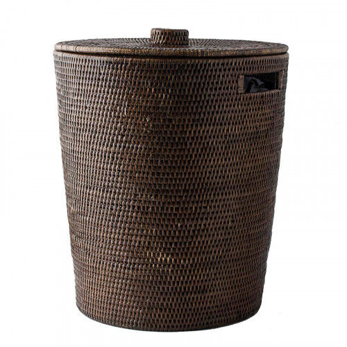 Laundry rattan basket with lid