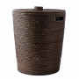 Laundry rattan basket with lid