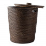 Laundry rattan basket with lid