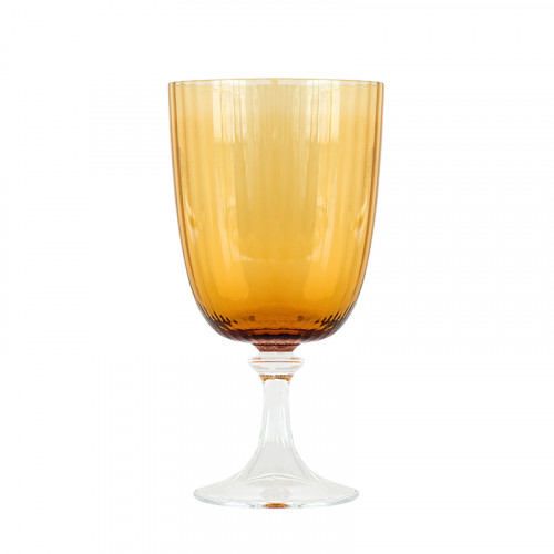 Glass for Wine Striped Amber