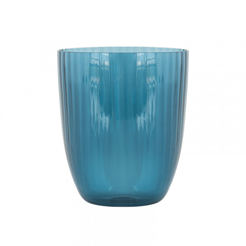 Glass for Water Striped Dark Blue