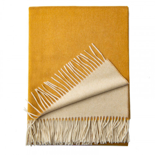 Pure Cashmere Throw With Fringes