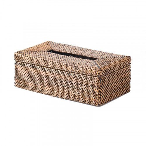 Rectangular tissue box with lid